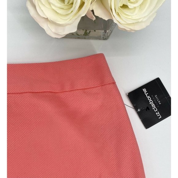 Liz Claiborne Career Pencil Skirt Women’s Petite Size 16P Textured Coral NEW - Picture 5 of 10
